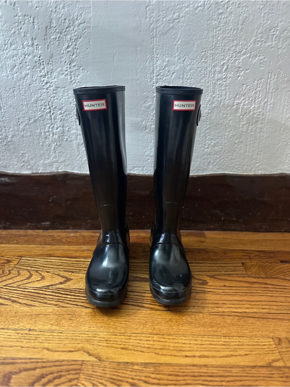 Hunter Women's Original Tall Gloss Rain Boots Black